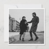 Modern en minimalistisch sparen de datum kaart (Achterkant)