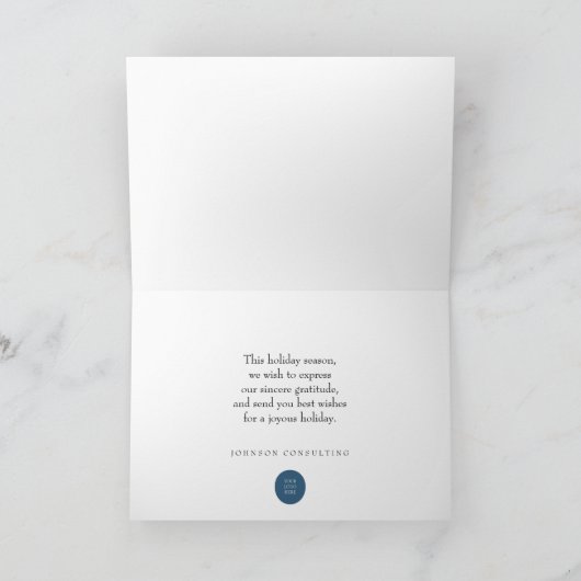 Modern en minimalistisch | Vakantie Groeten Feestdagen Kaart (Binnen)