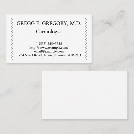Modern en minimalistisch Visitekaartje voor cardio (Voorkant / Achterkant)