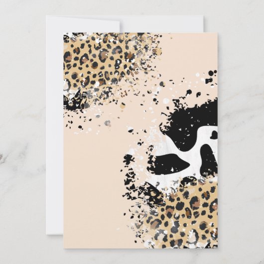 Modern en minimalistisch Wild One Safari Baby show Kaart (Achterkant)