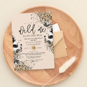 Modern en minimalistisch Wild One Safari Baby show Kaart