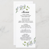Modern en minimalistisch wit met de orchidee menu (Voorkant / Achterkant)