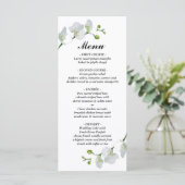 Modern en minimalistisch wit met de orchidee menu (Staand voorkant)