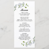 Modern en minimalistisch wit met de orchidee menu (Voorkant)