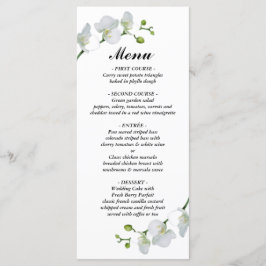 Modern en minimalistisch wit met de orchidee menu