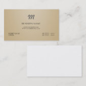 Modern en Monogram Visitekaartje (Voorkant / Achterkant)