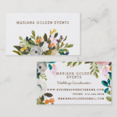 Modern en ophisticated Floral Visitekaartje Gold (Voorkant / Achterkant)