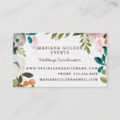 Modern en ophisticated Floral Visitekaartje Gold (Achterkant)