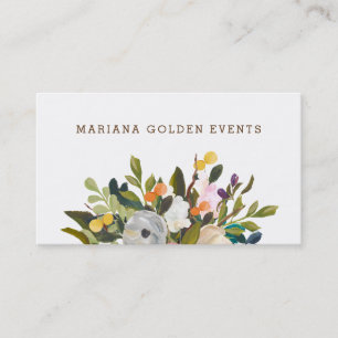Modern en ophisticated Floral Visitekaartje Gold