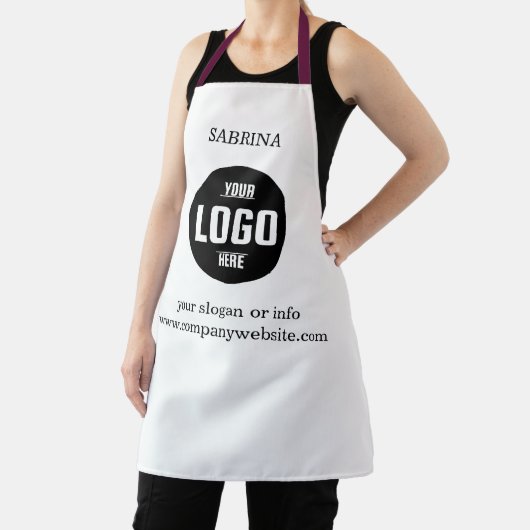 Modern en professioneel met aangepaste naam en Log Schort (Insitu)