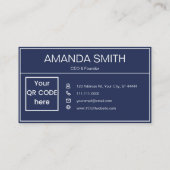 Modern en Professioneel Minimalistisch QR-Codeteam Visitekaartje (Achterkant)