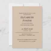 Modern en retro foto afstuderen Invitation Kaart (Achterkant)