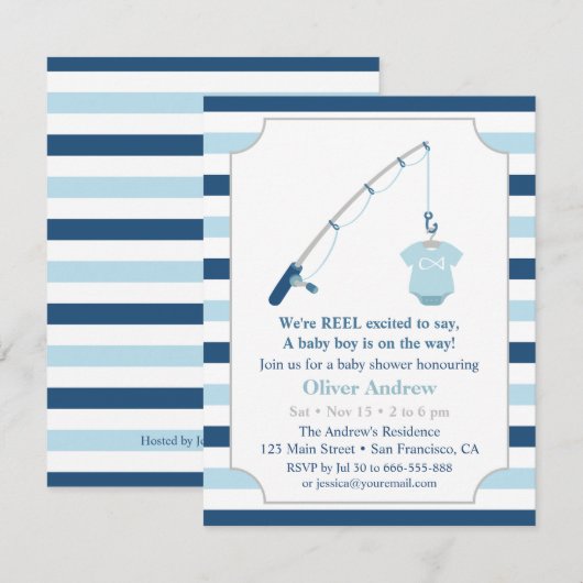 Modern en Schattig Gevist thema Baby shower Custom Kaart (Voorkant / Achterkant)