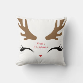 Modern en Schattige rendiergezicht Kussen