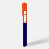Modern en Slank Oranje en Blauw Monogram Case-Mate iPhone Case (Achterkant / Links)