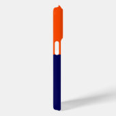 Modern en Slank Oranje en Blauw Monogram Case-Mate iPhone Case (Achterkant / Rechts)