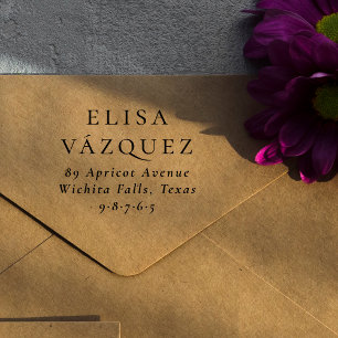 Modern en stijlvol aangepast adres voor typografie rubberstempel