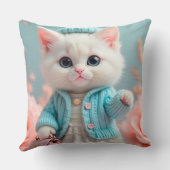 Modern en stijlvol chique kattenontwerp kussen (Achterkant)