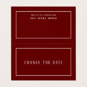 Modern en stijlvol, elke kleur, verander de datumk visitekaartje (Buitenkant ongevouwen)