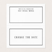 Modern en stijlvol, elke kleur, verander de datumk visitekaartje (Buitenkant ongevouwen)