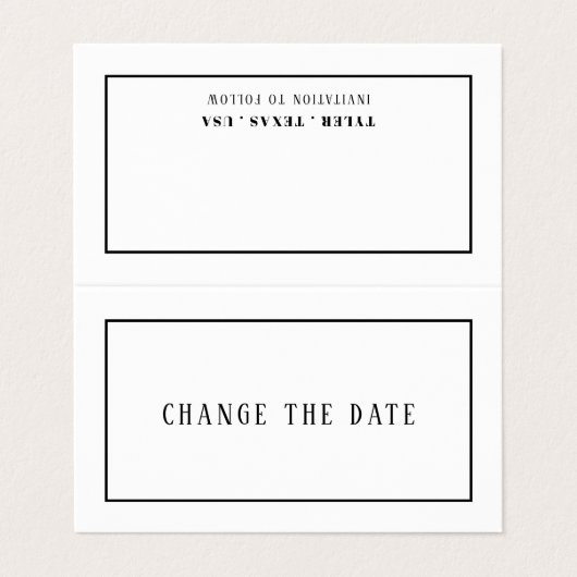 Modern en stijlvol, elke kleur, verander de datumk visitekaartje (Buitenkant ongevouwen)