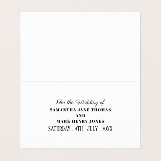 Modern en stijlvol, elke kleur, verander de datumk visitekaartje (Binnenkant ongevouwen)