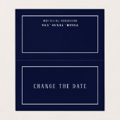 Modern en stijlvol, elke kleur, verander de datumk visitekaartje (Buitenkant ongevouwen)