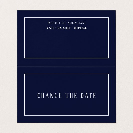 Modern en stijlvol, elke kleur, verander de datumk visitekaartje (Buitenkant ongevouwen)