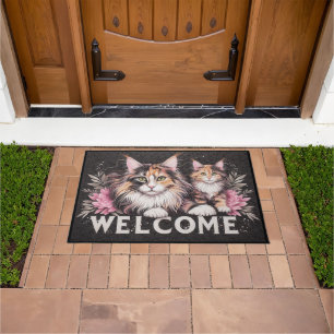 Modern en stijlvol Maine Coon Cat Welkom Deurmat