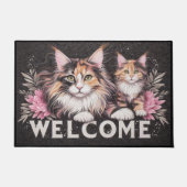 Modern en stijlvol Maine Coon Cat Welkom Deurmat (Voorkant)