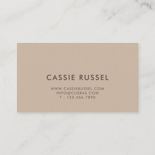 Modern en stijlvol Visitekaartje (Achterkant)