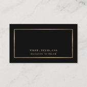 Modern en stijlvol, zwart en goud, verander de dat informatiekaartje (Achterkant)