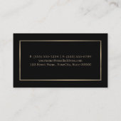 Modern en strak, zwart en goud, kortingsbon kortingskaartje (Achterkant)