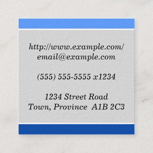 Modern en Trendy vormen het artistieke Visitekaart Vierkante Visitekaartje (Achterkant)