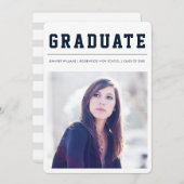 Modern en vet afstuderen aankondigingskaart aankondiging (Voorkant / Achterkant)