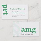 Modern en wissen met groen visitekaartje (Voorkant / Achterkant)