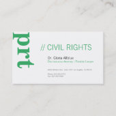 Modern en wissen met groen visitekaartje (Voorkant)