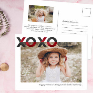 Modern en zoet Fotokaart Valentijn Briefkaart