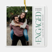 Modern Engaged Couples Photo Mr & Mrs Keramisch Ornament (Voorkant)