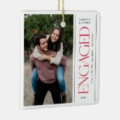 Modern  Engaged Couples Photo Mr & Mrs Keramisch Ornament (Rechts)