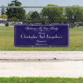 Modern Engagement Party Custom Names Chic Welkom Spandoek (Insitu)