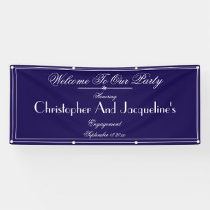 Modern Engagement Party Custom Names Chic Welkom Spandoek