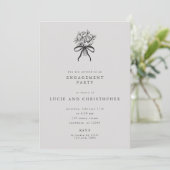 Modern Engagement Party Invitation Kaart (Staand voorkant)