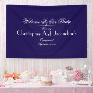 Modern Engagement Party Script Namen Chic Welkom Spandoek