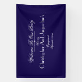 Modern Engagement Party Script Namen Chic Welkom Spandoek (Verticaal)