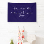 Modern Engagement Party Script Namen Chic Welkom Spandoek (Insitu)
