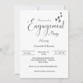 Modern Engagement Party (Uitnodiging voor een mode Kaart (Voorkant)