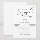 Modern Engagement Party (Uitnodiging voor een mode Kaart (Voorkant / Achterkant)