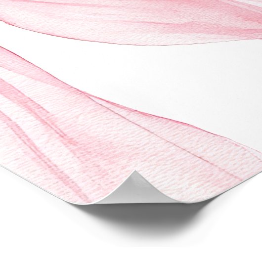 Modern Engagement She Said Yes Coquette Pink Bow Poster (Hoek)