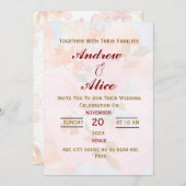 Modern Engels bruiloft uitnodiging (Voorkant / Achterkant)